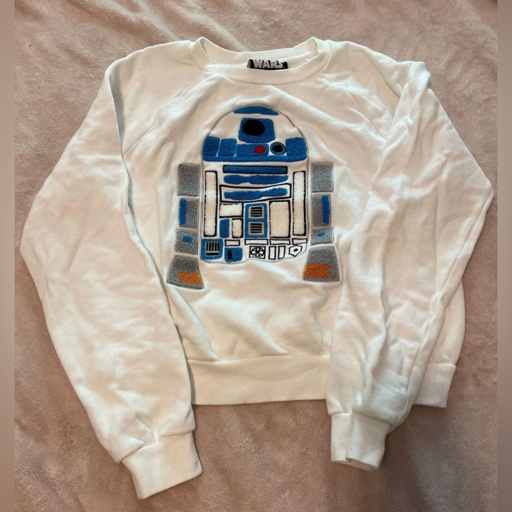 Forever21 Embroidered R2-D2 Cropped Sweatshirt